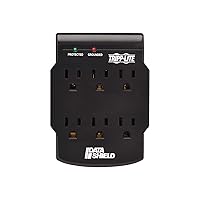 Tripp Lite 6 Outlet Surge Protector Power Strip, Direct Plug In, Black, Lifetime Limited Warranty & $10,000 INSURANCE (SK6-0B)