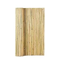 Mininfa Natural Rolled Bamboo Fence, Eco-Friendly Bamboo Fencing, 0.7 in D x 4 feet High x 6 feet Long, Bamboo Screen for Garden, Privacy