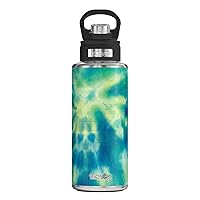 Tervis Citrus Splash Tie Dye Triple Walled Insulated Tumbler Travel Cup Keeps Drinks Cold, 32oz Wide Mouth Bottle, Stainless Steel