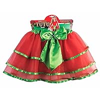 Forum Novelties Child's Holiday Costume Tutu, Red/Green, One Size