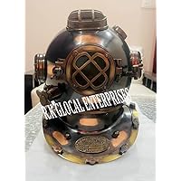 Full Size Antique U.S Navy Brass Divers Diving Helmet Mark V Deep sea Scuba Gift