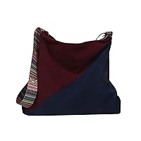 Women Corduroy Tote Bag Large Shoulder Hobo Bag for Women Boho Casual Handbag Purse(Red+Blue)