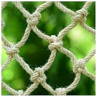 Hemp Rope net, Anti-Fall net, Safety net, Child Safety net Stair Insulation Rope net Fence net Garden Decoration net Weaving net Hammock Swing net Dia 8mm Mesh 8cm,10cm(Colour: 8X8