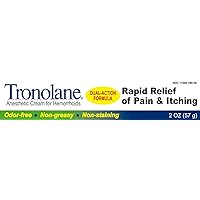 Anesthetic Cream for Hemorrhoids, Dual-action Formula, 2 Ounces (Pack of 4) by Tronolane