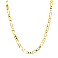 14K Yellow Gold Filled 6mm Figaro Chain with Lobster Clasp