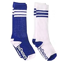juDanzy Knee High Team Color Tube Socks for Toddler and Youth Boys and Girls (2 Pack)