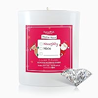 ForeverWick Santa's Nice or Naughty List Candle | Fun Christmas Candle Gift for Women, Coworkers, Friends | Hand-poured Natural Soy Holiday Candles | Sweet Winter Candyland Scent, 70-Hr Burn Time 14oz