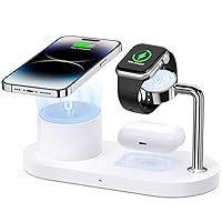 Magnetic Wireless Charger for iPhone: 3 in 1 Charging Station for Multiple Device Apple - 18W Fast Mag-Safe Charger Dock Stand for iPhone 15 14 13 12 Pro Max Apple Watch iwatch & Airpods