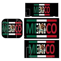 Mexican Flag Decal Stickers Cover Skin Protective FacePlate for Nintendo Switch