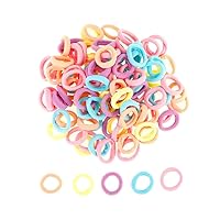 100 pcs Hair Ties for Toddler Girls Soft Elastic Hair Ties Bands Baby Seamless Hair Bands for Kids Snap Clips