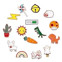 Mixed Cute Funny Backpack Enamel Pins Bulk Pins（15 Pcs）Cartoon Lapel Badge Holders Button Brooch Pins Gifts Merch Party Decoration for Clothes Bags Jacket Hats Decor Random
