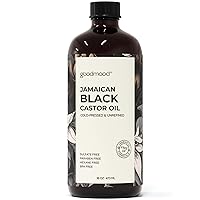 GOODMOOD Jamaican Black Castor Oil for Hair Growth, Jamaican Black Castor Oil Organic Cold Pressed Unrefined, Pure Castor Oil, Black Jamaican Castor Oil 16 oz, Black Castor Oil for Belly Fat