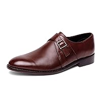 Roosevelt Single Monk Strap Dress Shoe for Men | Goodyear Welt Construction | Cushioned Footbed & Recraftable Leather Sole | Full Grain Calfskin Leather Upper