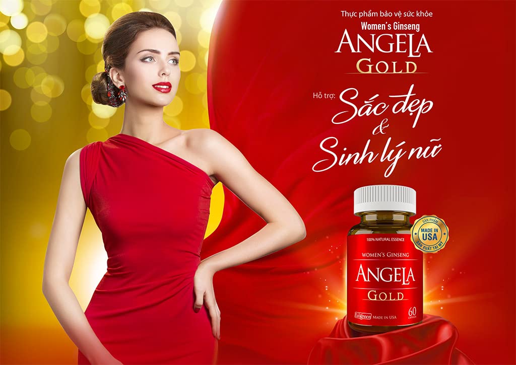 02 Boxs Women's Ginseng Angela Gold by Ecogreen 60 Capsules - Ship from USA 5-10 Days
