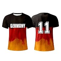 Oversized Men's T-Shirt Germany Short Sleeve Sport Summer Crew Neck Large Sizes Loose Fashion Flag Football 2024 Shirt