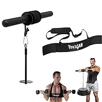 Yes4All Wrist and Forearm Blaster - Wrist Roller & Forearm Roller for Training, Workout - Wrist/Arm Blaster - Fit 1-inch Standard & 2-inch Olympic Weight Plates