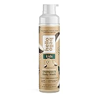 Hello Bello Kids Shampoo & Body Wash - Gentle Hypoallergenic Tear-Free Plant Based Formula - Vegan and Cruelty-Free - Creamy Coconut Scented - 10 fl oz