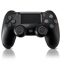 HaeBorl Wireless Controller for PS4, Wireless Controller Compatible with PS4/PS4 Slim/PS4 Pro Replacement Controller for PS4 with 6-Axis Gryo Sensor Motion & 1000mAh Battery, Black