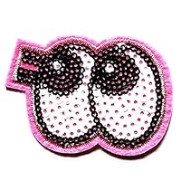 Nipitshop Patches Pink Eye Eyeball Tattoo Wicca Occult Goth Punk Retro Applique Iron-on Patch for Clothes Backpacks T-Shirt Jeans Skirt Vests Scarf Hat Bag