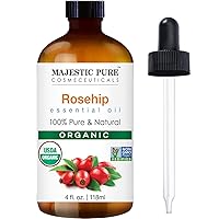 Organic Rosehip Oil | USDA Organic Oil Rose Hip for Face, Skin, Hair & Massage | Acne Scars & Facial Oil | For Women & Men | 4fl oz
