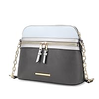 MKF Crossbody Bag for Women – PU Leather Pocketbook Handbag – Multi Pocket Messenger Purse, Shoulder Crossover