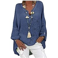 Blouses for Women Casual Long Sleeve Sweatshirts Crew Neck Ribbed Knit Henley Button Up Tunic Tops Shirts for Women