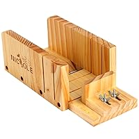 Nicole Adjustable Loaf Soap Cutter Wood Box Multifunction Cutting and Beveler Planer Tool for Handmade