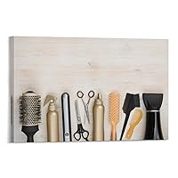 Hair Salon Wall Art Beauty Salon Pictures Hair Salon Modern Painting Barber Store Decoration Canvas Prints Pictures for Living Room Bedroom Decor 24x36inch(60x90cm) Frame-Style