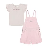 Calvin Klein Girls 2 Piece Shortall SetCalvin Klein 2 Piece Shortall Set