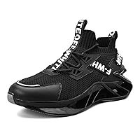 Mens Running Shoes for Non Slip Athletic Tennis Shoes Lightweight Blade Slip on Type Fashion Shoes
