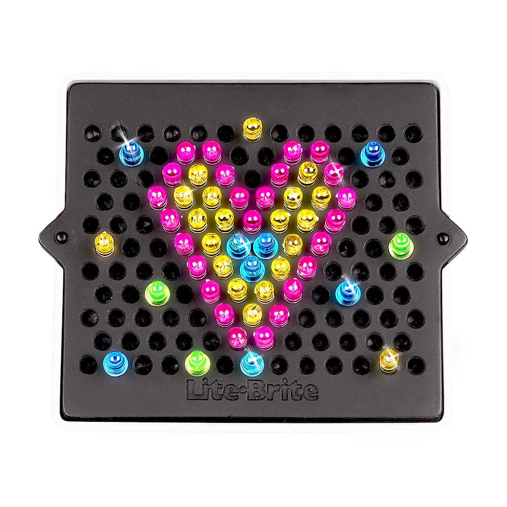 Lite Brite Mini, Light Up Drawing Board, Mini LED Drawing Board with Colors, Travel-Sized Toys for Creative Play, Glow Art Neon Effect Drawing Board, Light Toys for Kids Aged 4 +