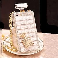 Victor for Samsung S20 Plus Perfume Bottle Case Luxury Bling Diamond Crystal Sparkle Rhinestone Glitter Case 3D Handmade Cover with Chain Lanyard Case for Samsung Galaxy S20 Plus (Pink)