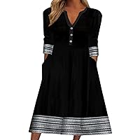 Summer Dresses for Women 2022 Maxi Women's Summer Maxi Dress Casual Loose Pockets Long Dress Short Sleeve Split