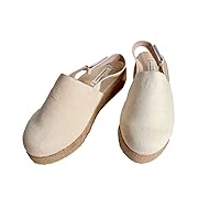 (Natural) Hemp Fabric Women's Shoes Handmade Sandals Wedges