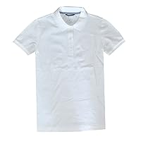 Nautica Women Short Sleeve Logo Classic Polo T-Shirt (M, White)