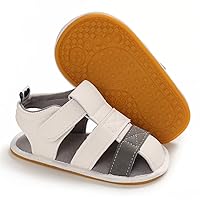 COSANKIM Infant Baby Boys Girls Summer Sandals Non Slip Soft Sole Toddler First Walker Crib Shoes (0-18 Months)