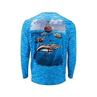 Salty Scales Cobia Triple Tail Long Sleeve Fishing Shirt for Men