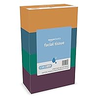 Amazon Basics Facial Tissue, 2-Ply, 640 Count (4 Packs of 160) (Previously Solimo)