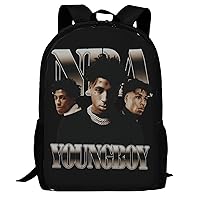 YoungBoy Never Music Broke Again Backpack Travel Laptop Backpack Lightweight Basic Business Backpack Casual Daypack for Men Women