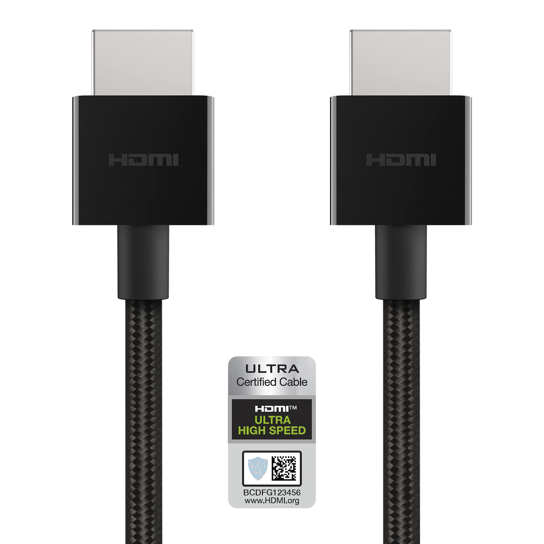 Belkin Ultra HD HDMI 2.1 Cable 6.6FT/2M, 4K Ultra High Speed HDMI Cable, 48Gbps HDMI 2.1 Braided Cord, Dolby Vision HDR & 8K@60Hz Capable, Compatible w/ Playstation, PS4, PS5, Xbox Series X & More