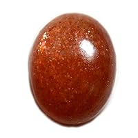 Original Sunstone Gemstone 10 Carat to 12 Carat Oval Shape Orange Stone Bead for Jewelry Making