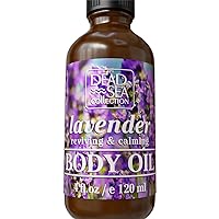 Dead Sea Collection Body Oil for Dry Skin - Lavender & Vitamin E Moisturizing Oil - Anti-Aging and Skin Elasticity Support - (4 fl.oz)