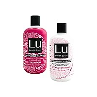RESCUE Impossible Keratin Anti-Frizz Shampoo and Conditioner Set for Dry, Damaged Hair (12 oz each)