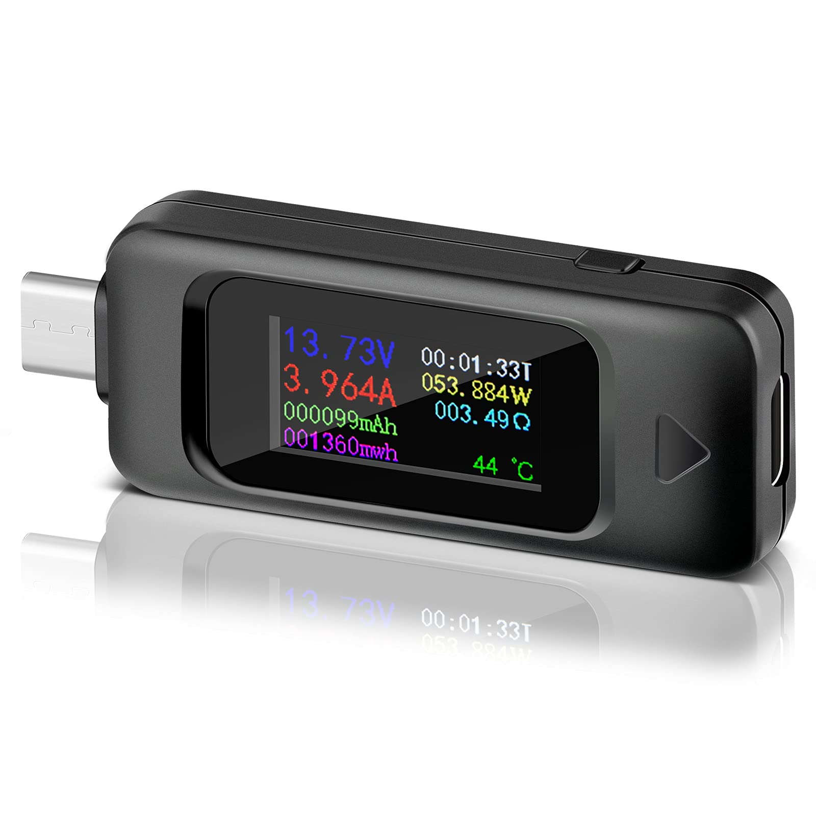 Mua USB Tester Type-C Voltmeter Voltage Current Tester Power Meter  Multimeter Ammeter Type C USB Charger Tester Color Display Capacity Voltage  Current Detector 0-5A 4-30V trên Amazon Mỹ chính hãng 2023 |