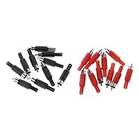 20 Pcs Solder RCA Male Plug Audio Video Adapter Connector Black Red by Keaiduoa