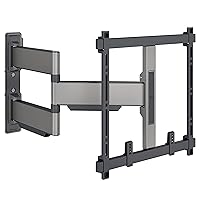 TVM 5445 Full-Motion Ultra-Thin TV Wall Bracket for 32-65 inch TVs, Max. 77 lbs, Swivels up to 180°, Full-Motion TV Mount max. VESA 400x400, Universally Compatible