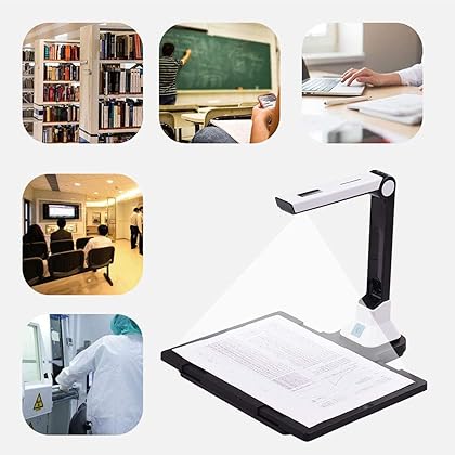 Document Camera, Portable Document Scanner HD, OCR Multi-Language Recognition-8MP, Compatible for Teachers, Remote Teaching, Distance Learning, Site Live, Video Conferencing(Not Support Mac OS)