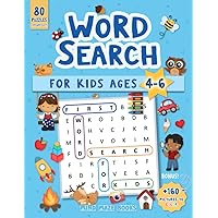 Word Search for Kids Ages 4-6: Easy Puzzles and Sight Words, Word Search for Kindergarteners to 1st Graders (Bonus: Coloring Pictures)