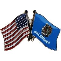 USA American State Oklahoma Friendship Flag Bike Motorcycle Hat Cap Lapel Pin - Quality Flags