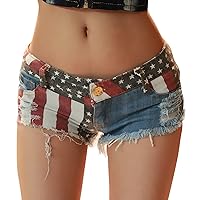 Jean Shorts for Women Frayed Raw Hem Shorts Jeans Ripped Shorts with Pockets Sexy Low Waisted Shorts